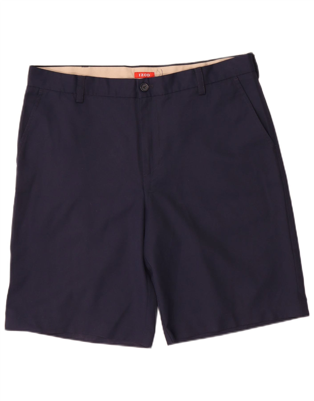 IZOD Mens Chino Shorts W36 Large Navy Blue