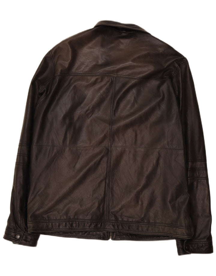 Conbipel Mens Leather Jacket IT 56 2XL Black