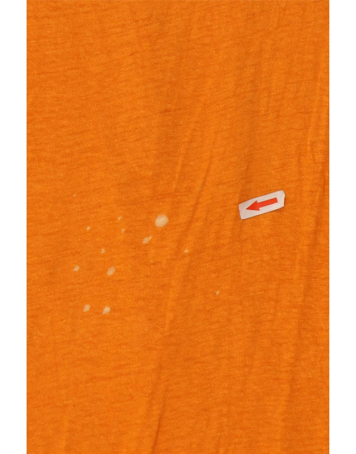 Massimo Dutti Womens T-Shirt Top UK 14 Medium Orange