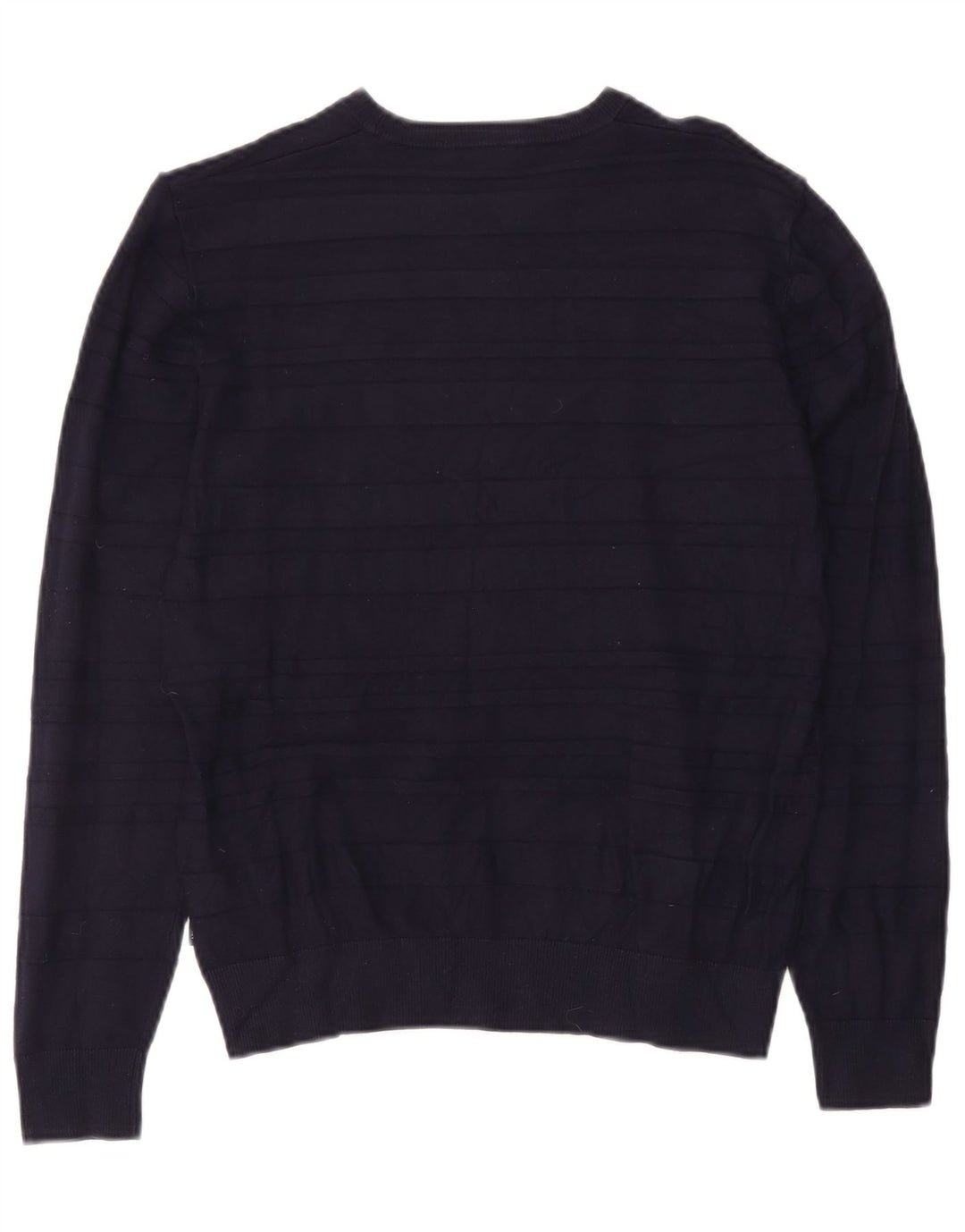 Armani Womens Boat Neck Jumper Sweater UK 10 Small Navy Blue Striped