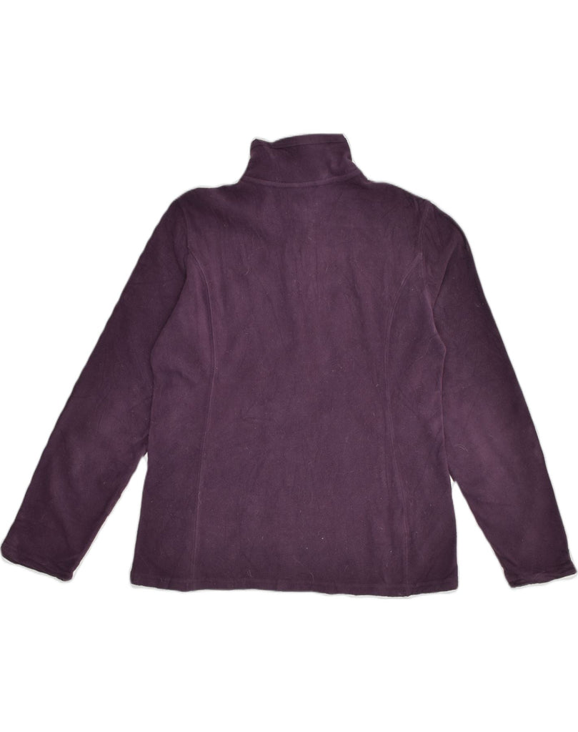 EDDIE BAUER Womens Zip Neck Fleece Jumper UK 10 Small Purple Polyester | Vintage Eddie Bauer | Thrift | Second-Hand Eddie Bauer | Used Clothing | Messina Hembry 