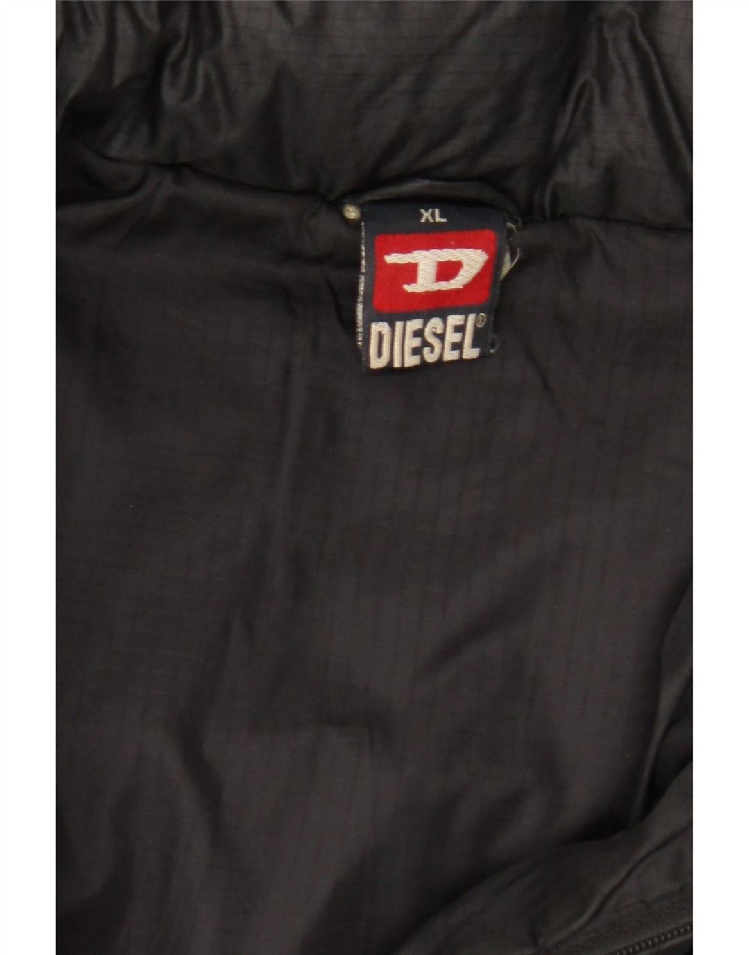 Diesel Mens Hooded Padded Jacket UK 42 XL Black