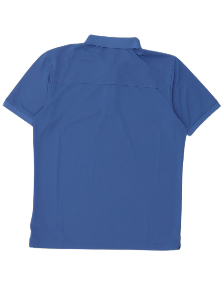 CALVIN KLEIN Mens Graphic Polo Shirt Medium Blue Polyester