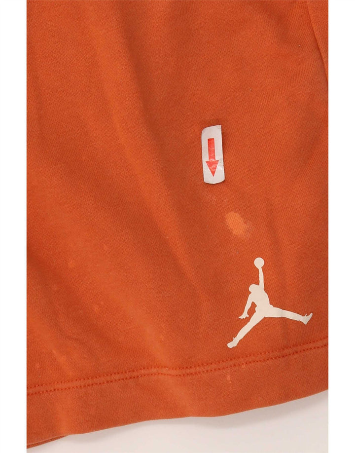 Jordan Mens Graphic Sport Shorts Small Orange Cotton
