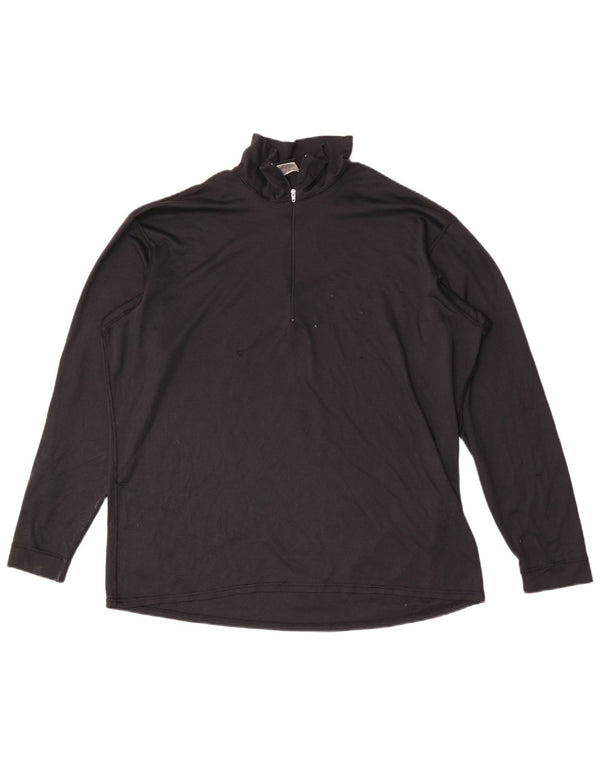 Patagonia Mens Zip Neck Pullover Tracksuit Top XL Black Polyester