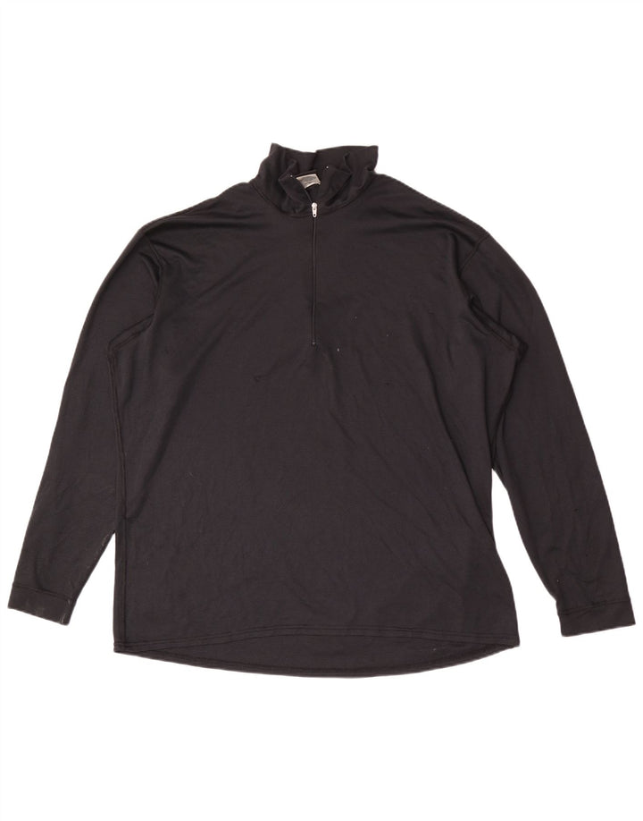 Patagonia Mens Zip Neck Pullover Tracksuit Top XL Black Polyester
