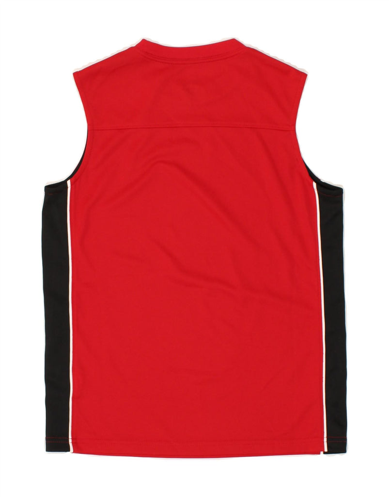 NIKE Boys Dri Fit Vest Top 8-9 Years Small Red Colourblock | Vintage Nike | Thrift | Second-Hand Nike | Used Clothing | Messina Hembry 