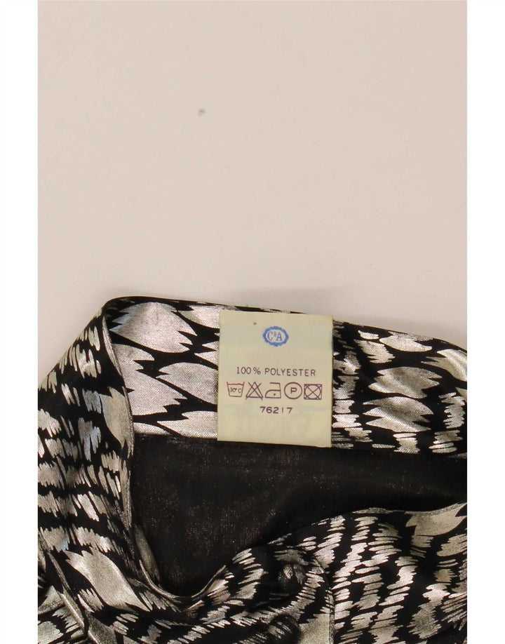 Yessica Womens Shirt Blouse EU 44 XL Silver Animal Print Polyester