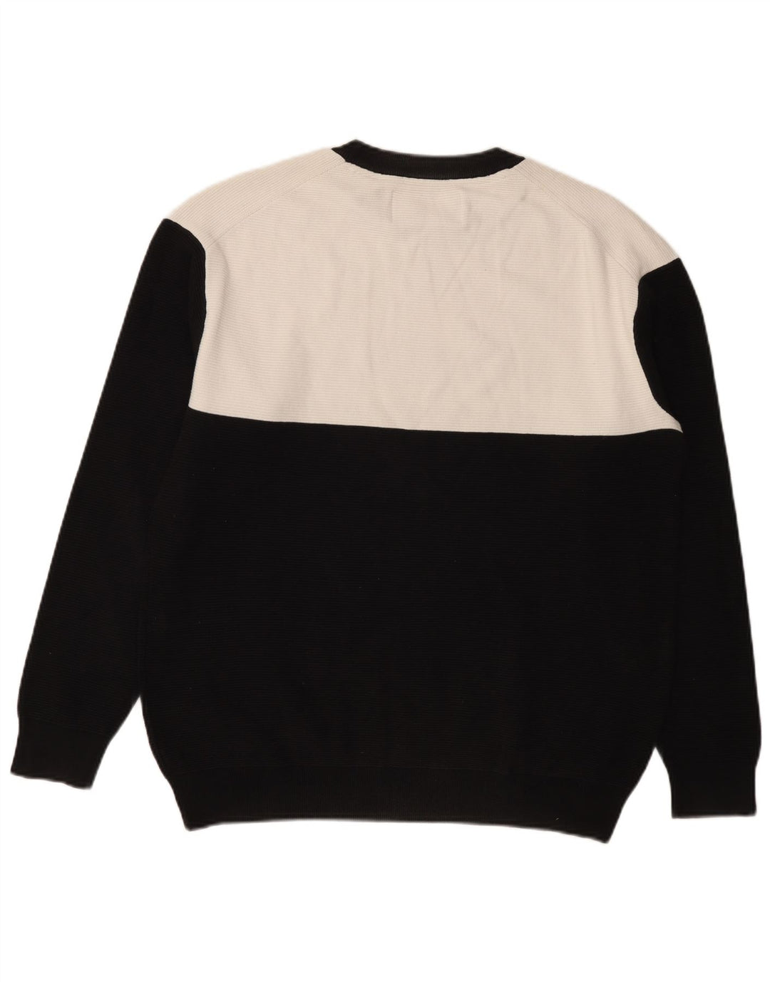 Calvin Klein Jeans Mens Graphic Sweatshirt Jumper Large Black Colourblock