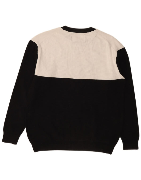 Calvin Klein Jeans Mens Graphic Sweatshirt Jumper Large Black Colourblock