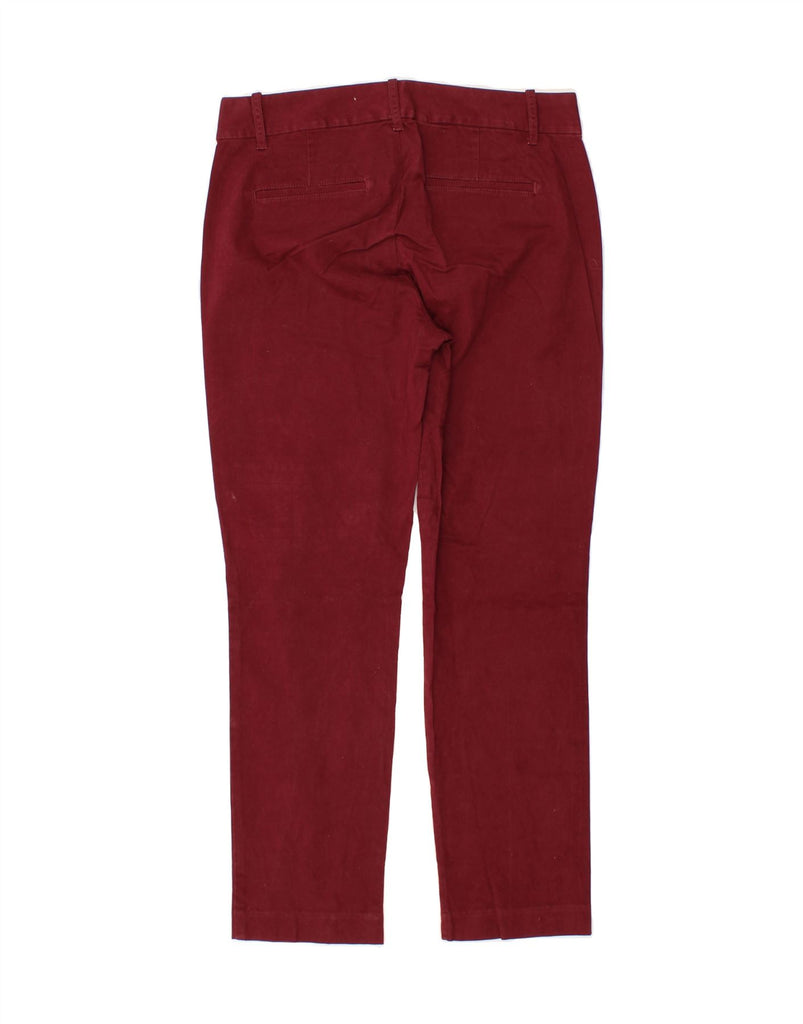 J. CREW Womens Slim Chino Trousers US 4 Small W32 L28 Maroon Cotton Vintage J. Crew and Second-Hand J. Crew from Messina Hembry 