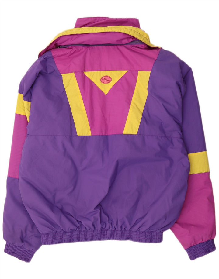Vintage Mens Ski Jacket IT 54 XL Purple Colourblock Polyamide