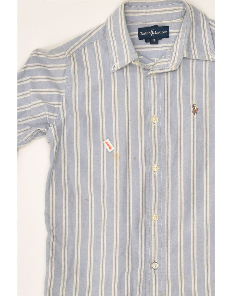 RALPH LAUREN Boys Shirt 4-5 Years Blue Striped Cotton | Vintage Ralph Lauren | Thrift | Second-Hand Ralph Lauren | Used Clothing | Messina Hembry 