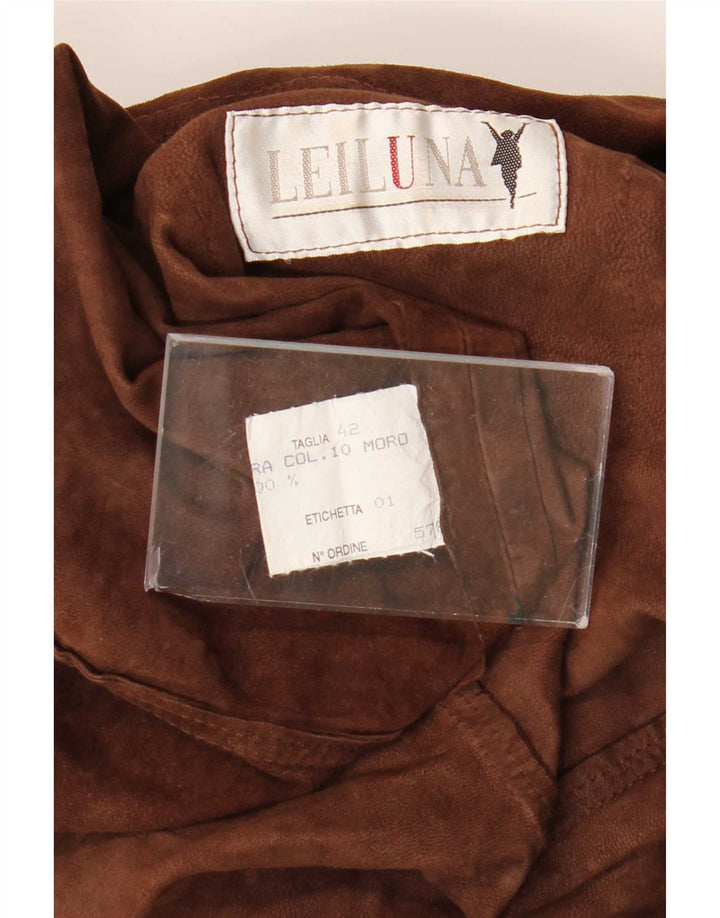 Vintage Womens Suede Shirt IT 42 Medium Brown
