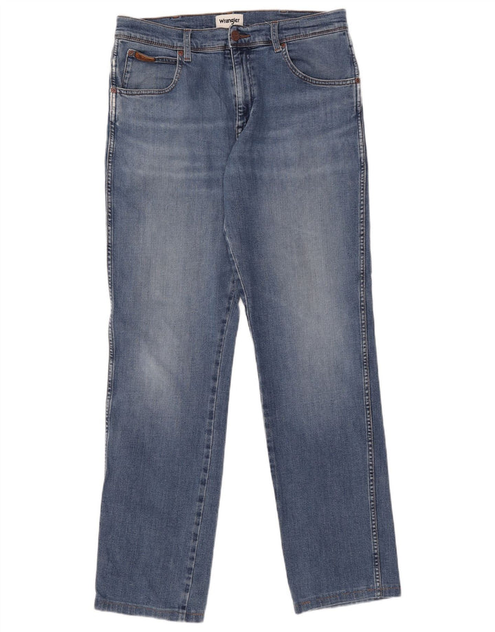 Wrangler Mens Texas Straight Jeans W32 L31 Blue Cotton