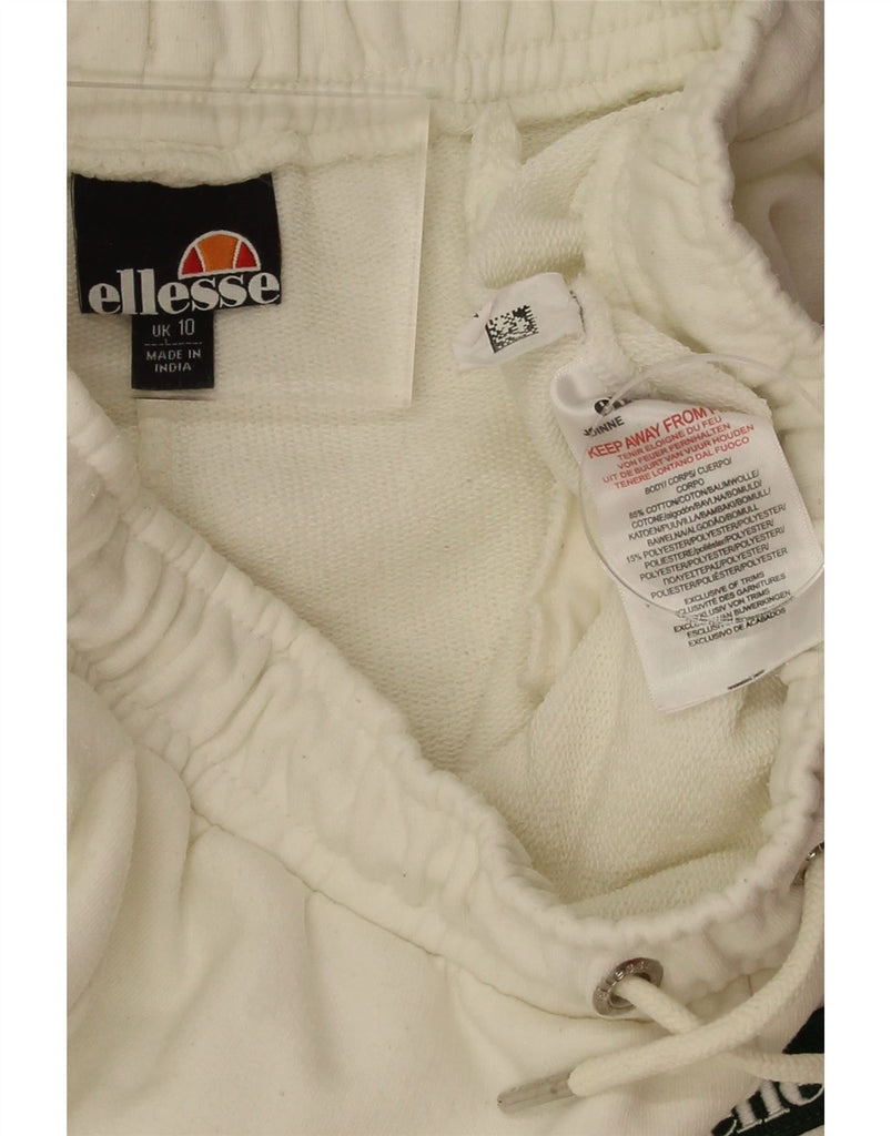 ELLESSE Womens Tracksuit Trousers Joggers UK 10 Small  Off White Vintage Ellesse and Second-Hand Ellesse from Messina Hembry 