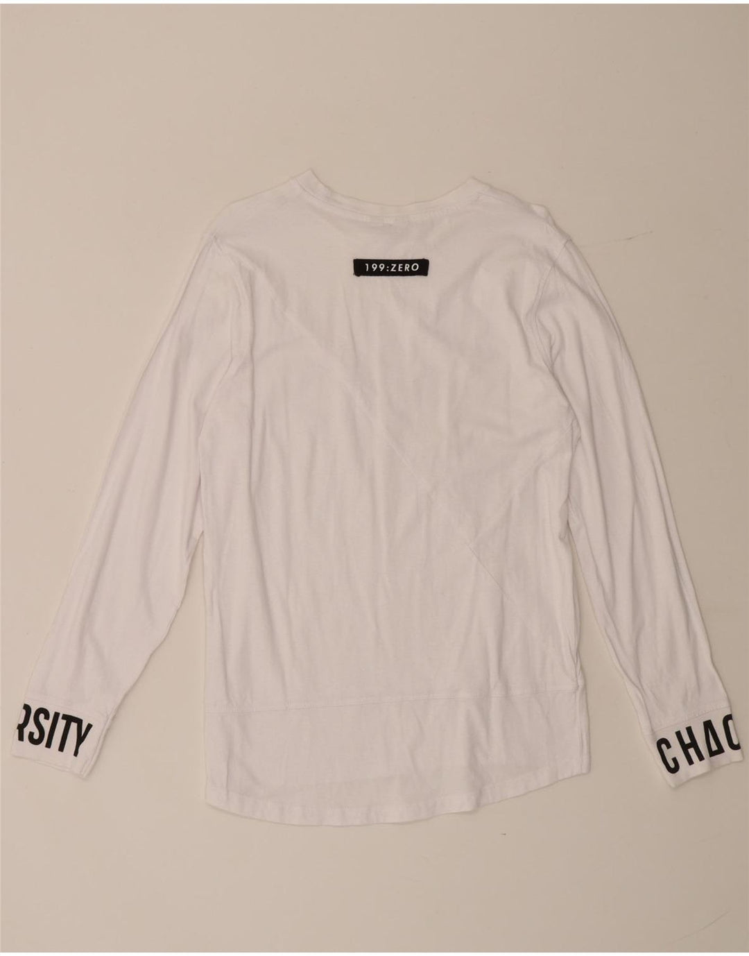 Jack & Jones Mens Graphic Top Long Sleeve Small White