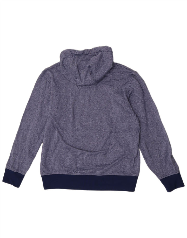 Adidas Womens Hoodie Jumper UK 14 Medium Blue Flecked Polyester