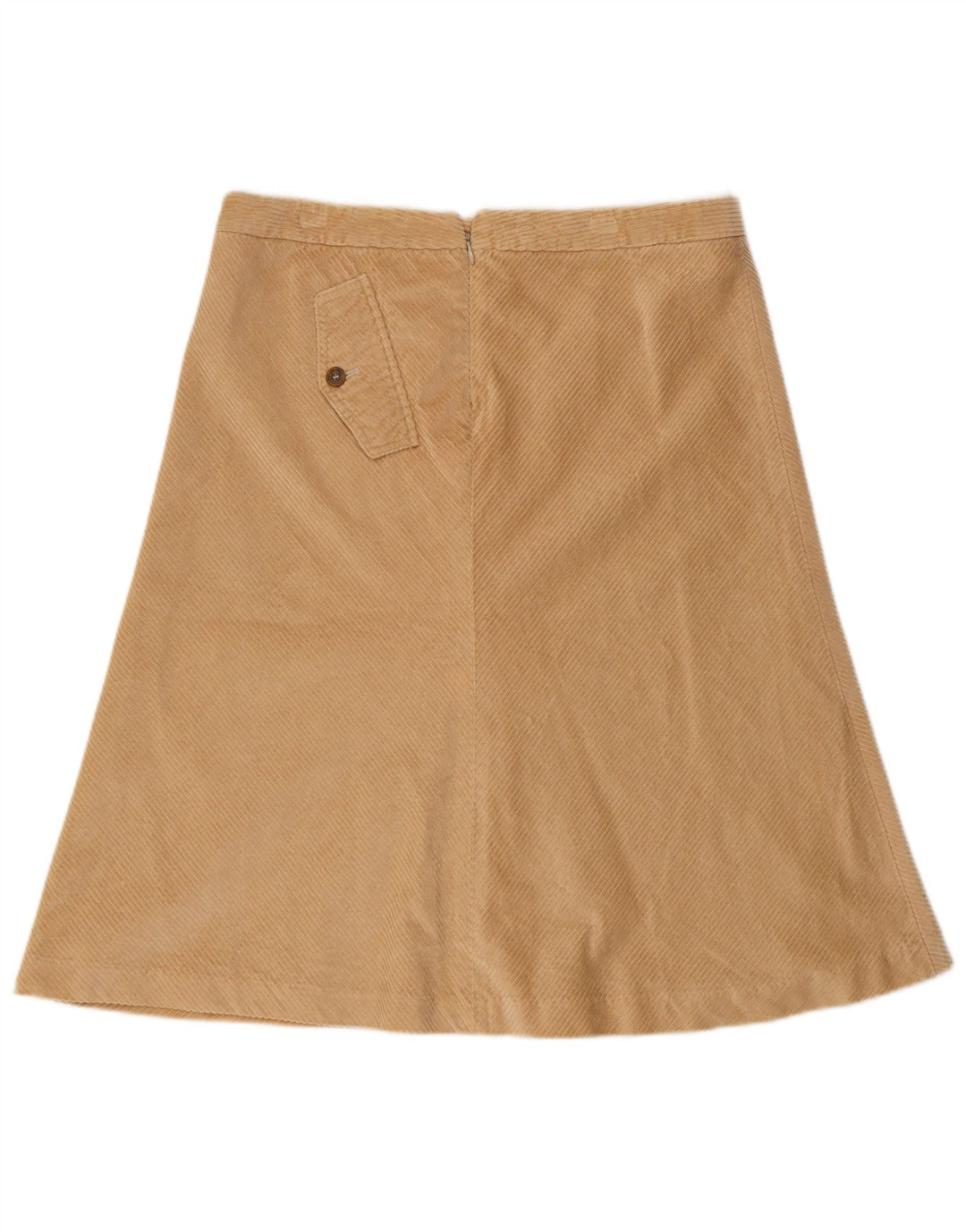 Massimo Dutti Womens Corduroy Skirt EU 42 Large W32  Beige Cotton
