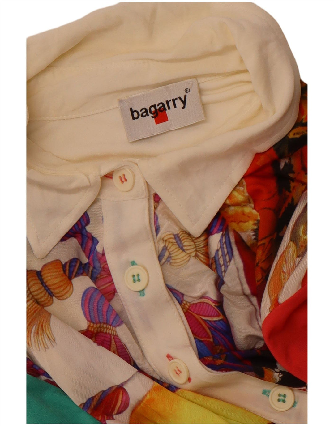 BAGARRY Womens Pullover Shirt Blouse UK 12 Medium Multicoloured Patchwork