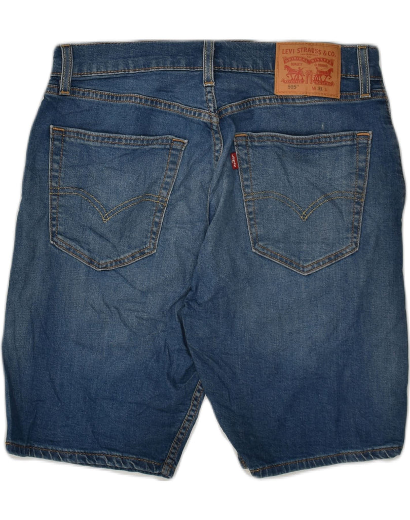 LEVI'S Mens 505 Denim Shorts W31 Medium Blue Cotton | Vintage Levi's | Thrift | Second-Hand Levi's | Used Clothing | Messina Hembry 