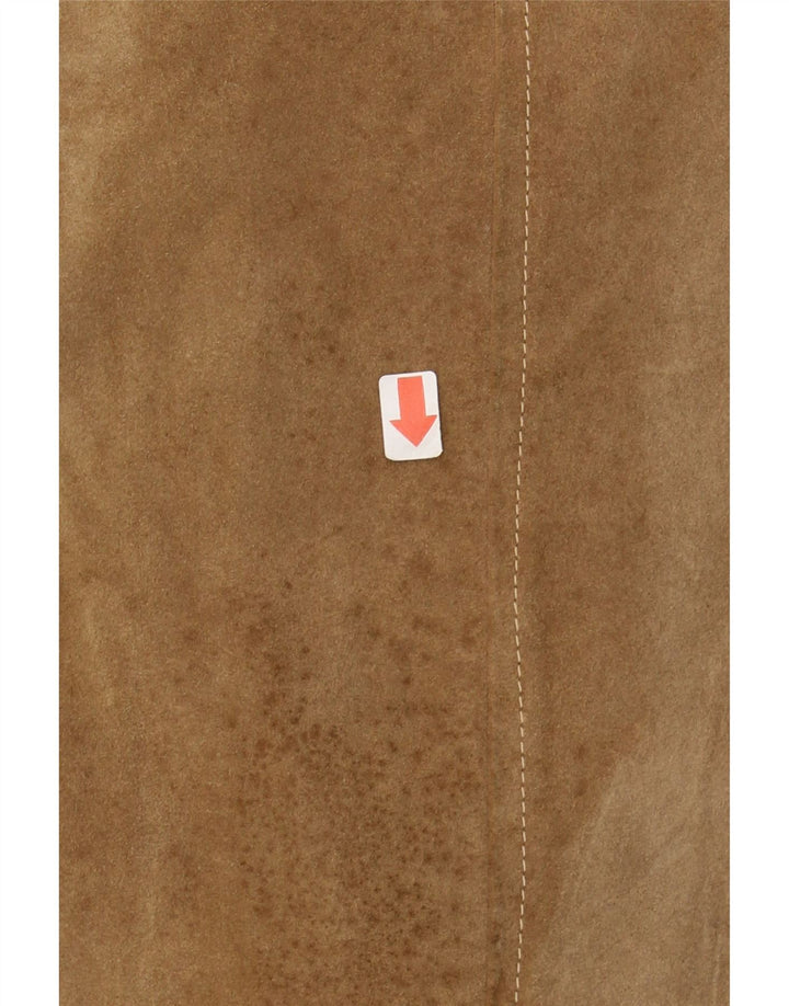 BOMB BOOGIE Womens Suede Jacket UK 18 XL Brown Leather Vintage Bomb Boogie and Second-Hand Bomb Boogie from Messina Hembry 