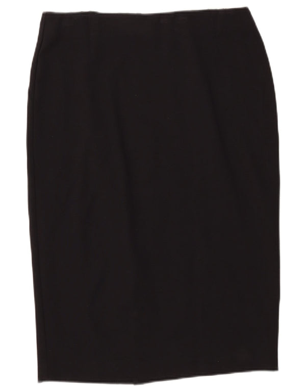 Marks & Spencer Womens Pencil Skirt UK 12 Medium W34  Black Viscose