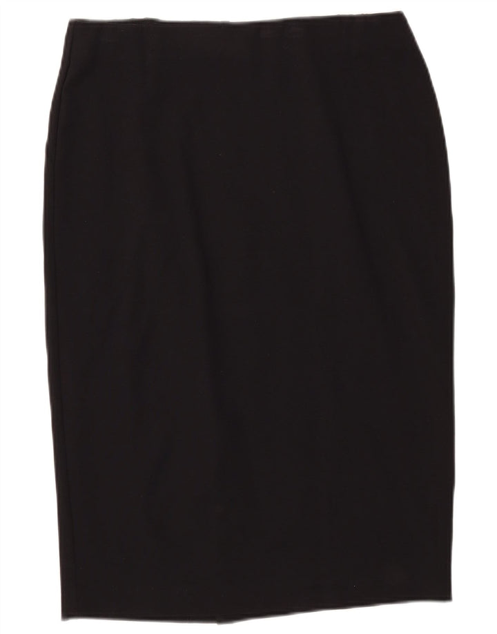 Marks & Spencer Womens Pencil Skirt UK 12 Medium W34  Black Viscose