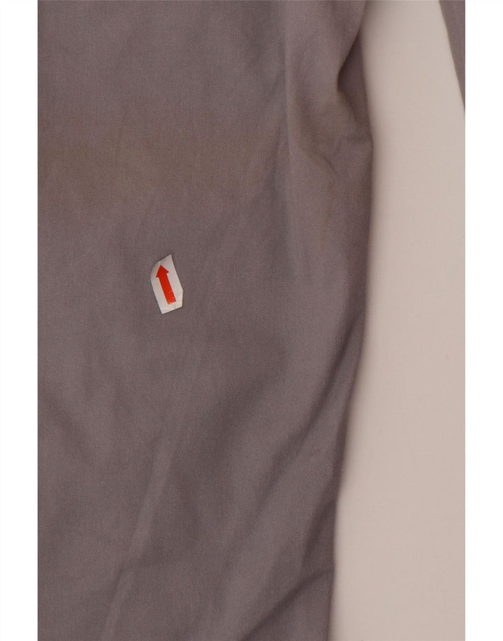 BENETTON Womens Straight Capri Trousers IT 42 Medium W30 L22 Grey Cotton