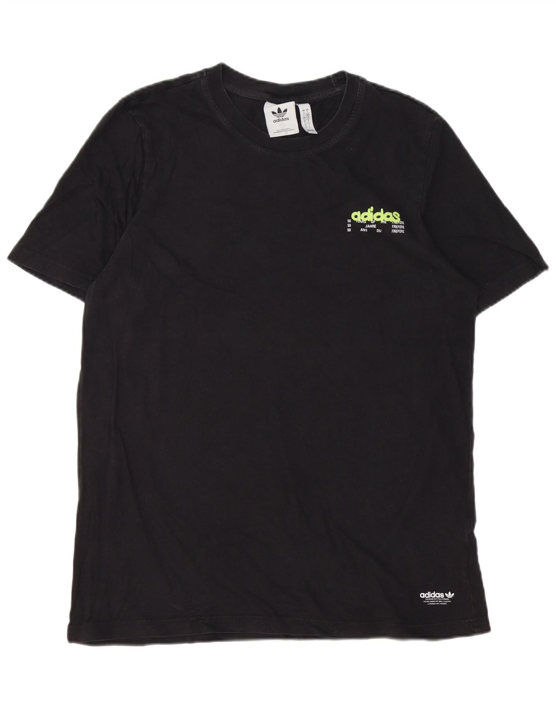 Adidas Mens Graphic T-Shirt Top Large Black Cotton