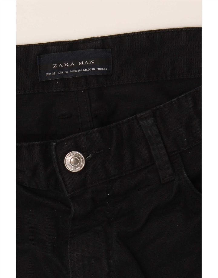 Zara Mens Slim Jeans EU 38 Small W30 L33 Black