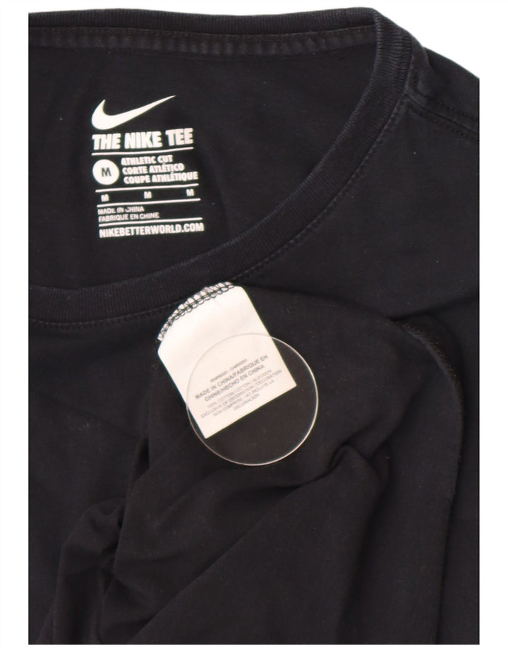 Nike Mens Athletic Cut Graphic T-Shirt Top Medium Black Cotton