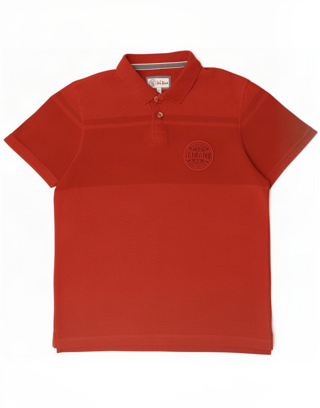 Fat Face Mens Polo Shirt Large Red Colourblock Cotton