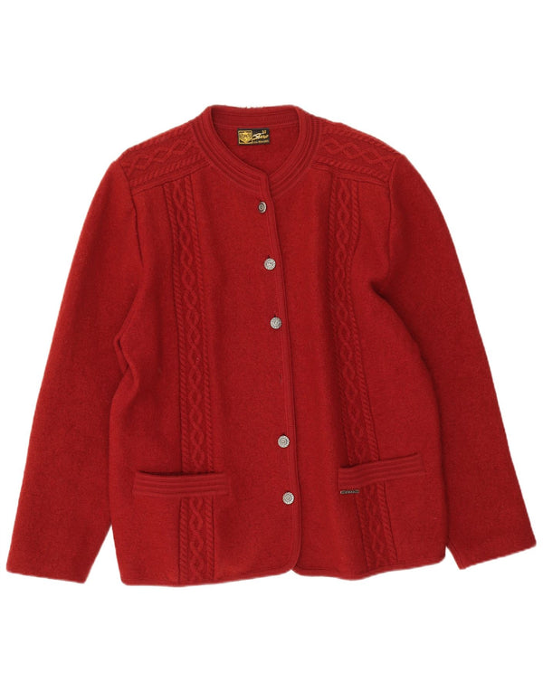 Zero Womens Cardigan Sweater IT 52 2XL Red New Wool