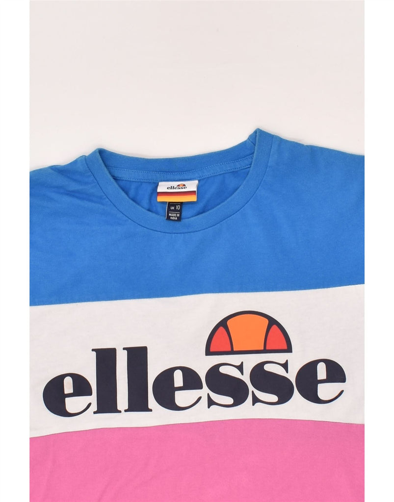 ELLESSE Womens Loose Fit Graphic T-Shirt Dress UK 10 Small Pink | Vintage Ellesse | Thrift | Second-Hand Ellesse | Used Clothing | Messina Hembry 