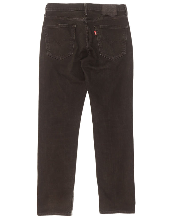 Levi's Mens Straight Jeans W30 L32 Black Cotton