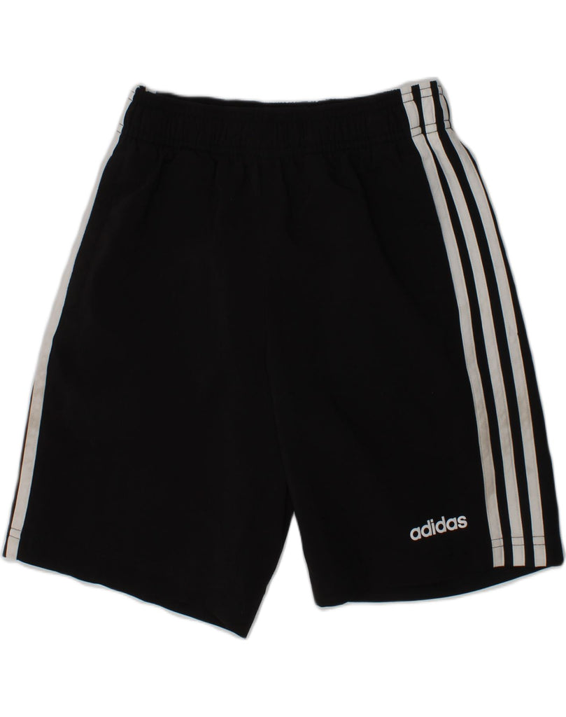 ADIDAS Boys Sport Shorts 10-11 Years Black Polyester | Vintage Adidas | Thrift | Second-Hand Adidas | Used Clothing | Messina Hembry 