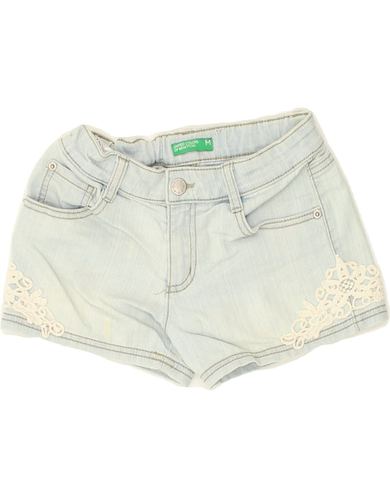 BENETTON Girls Denim Shorts 7-8 Years Medium W24 Blue Cotton | Vintage Benetton | Thrift | Second-Hand Benetton | Used Clothing | Messina Hembry 