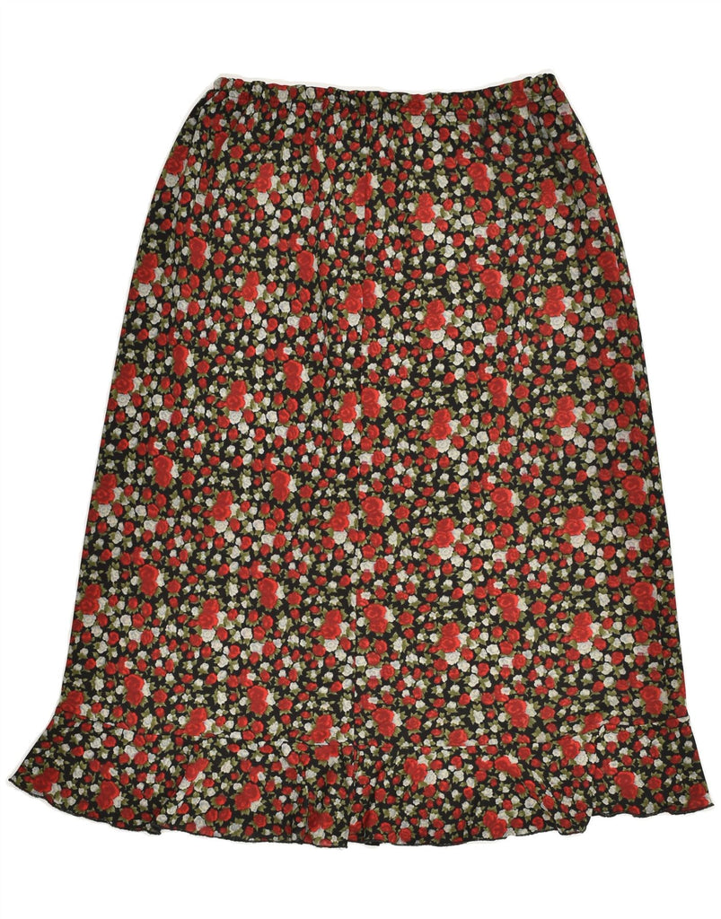 VINTAGE Womens Midi Skirt W28 Medium Red Floral | Vintage Vintage | Thrift | Second-Hand Vintage | Used Clothing | Messina Hembry 