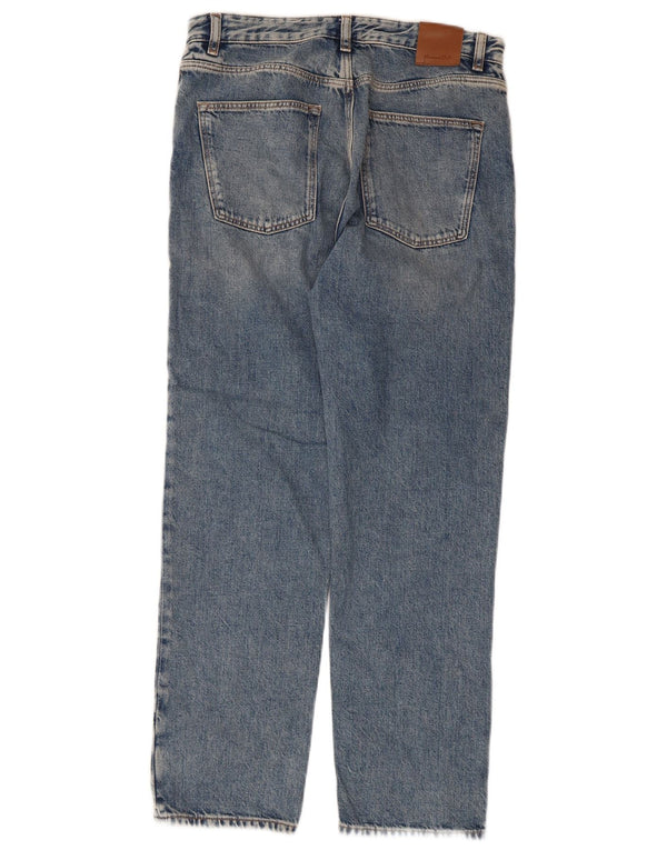 Massimo Dutti Womens High Rise Straight Jeans EU 38 Small W28 L28 Blue