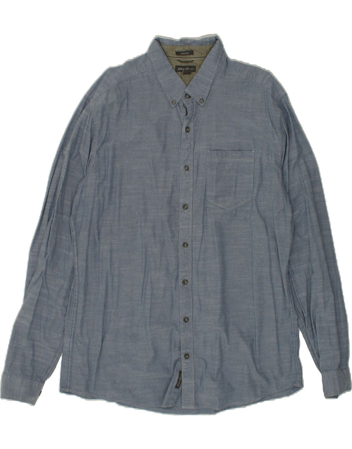 EDDIE BAUER Mens Classic Fit Shirt XL Blue Cotton Vintage Eddie Bauer and Second-Hand Eddie Bauer from Messina Hembry 
