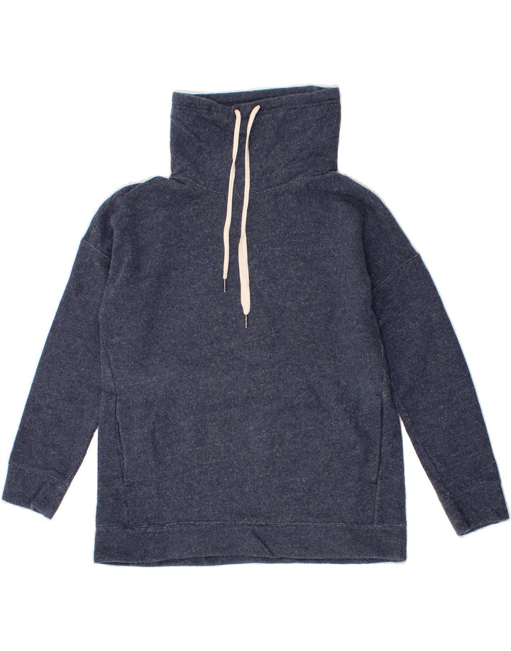 J. CREW Womens Oversized Roll Neck Sweatshirt Jumper UK 6 XS Navy Blue Vintage J. Crew and Second-Hand J. Crew from Messina Hembry 