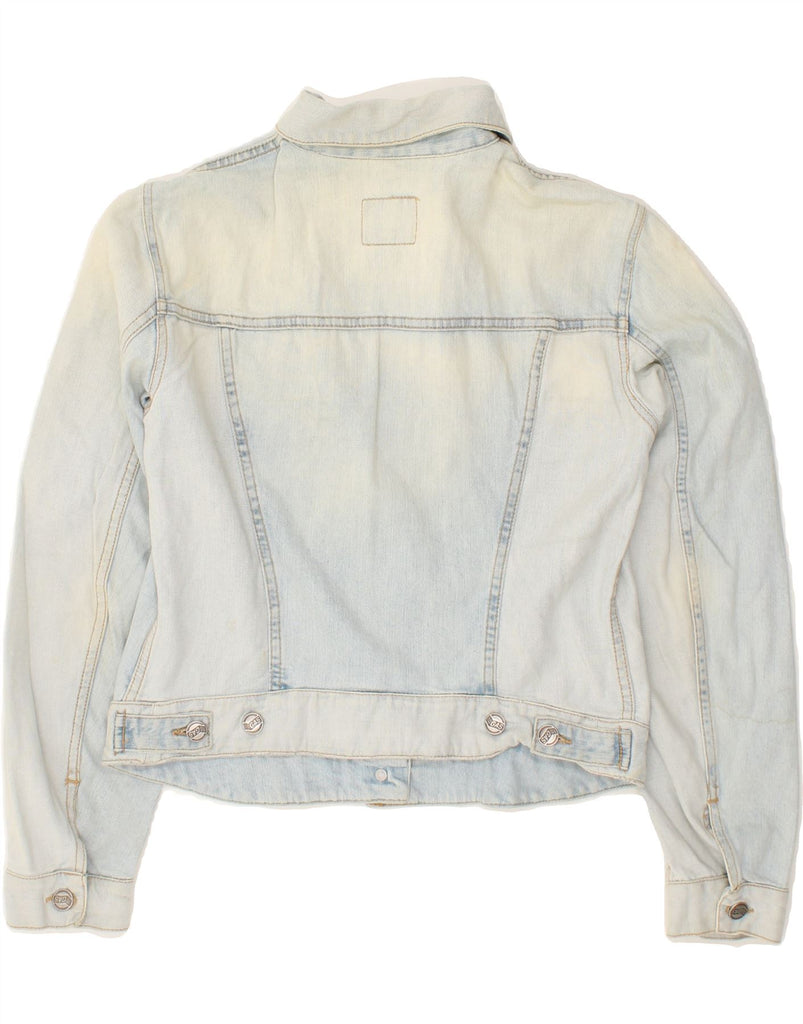 GAS Womens Crop Denim Jacket UK 10 Small Blue Cotton Vintage Gas and Second-Hand Gas from Messina Hembry 