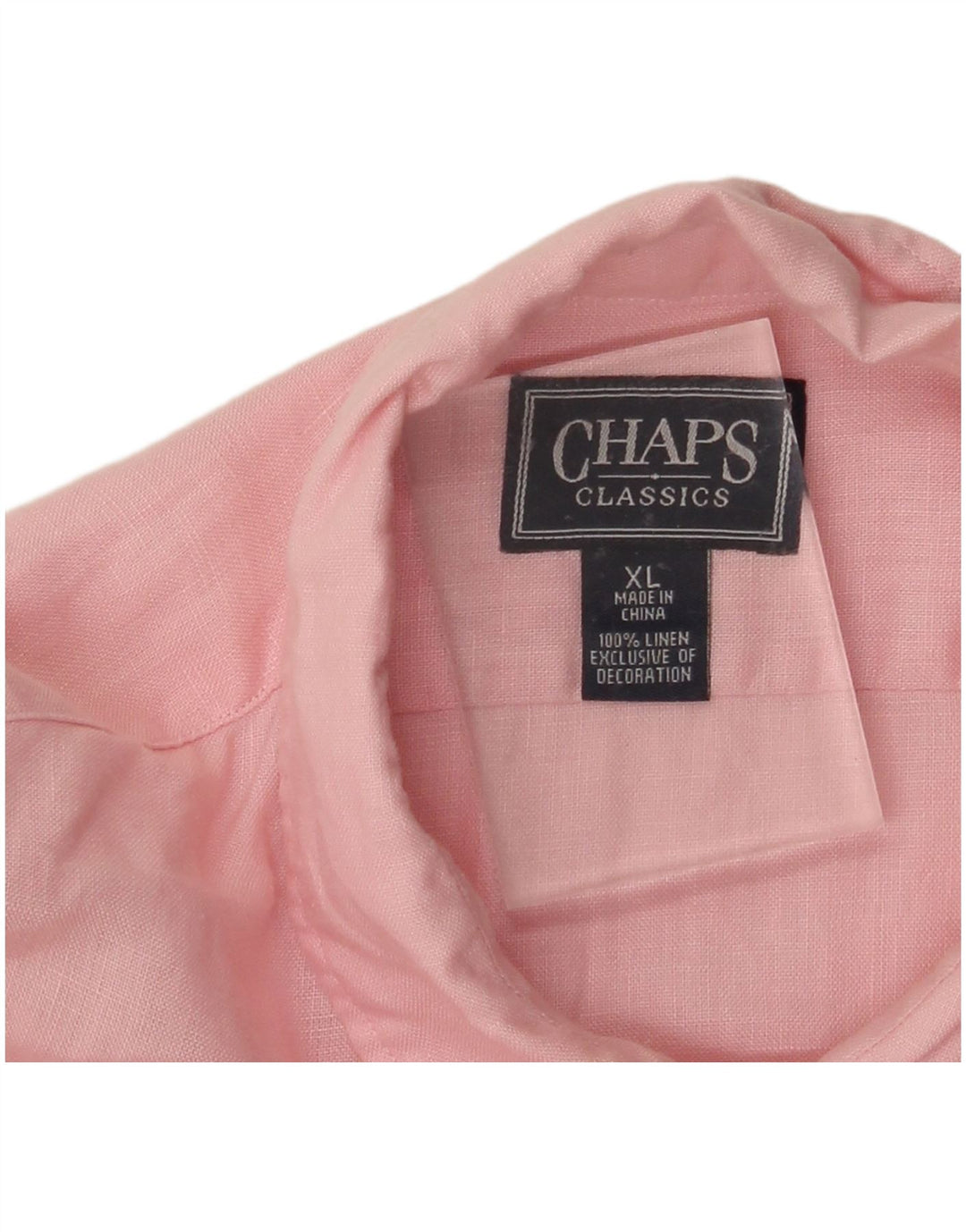 CHAPS Womens Classic Loose Fit Shirt UK 18 XL Pink Linen
