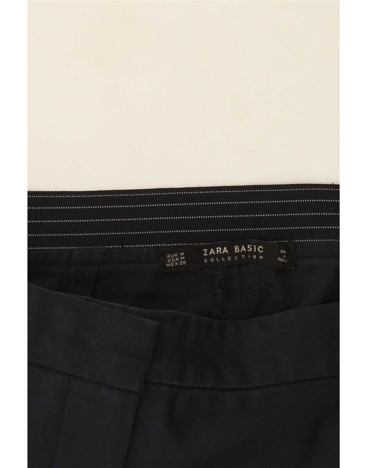 Zara Womens Straight Chino Trousers Medium W28 L27 Navy Blue