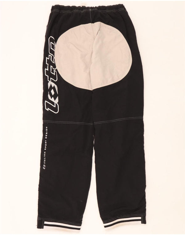 Lotto Mens Graphic Tracksuit Trousers Joggers Large Black Colourblock