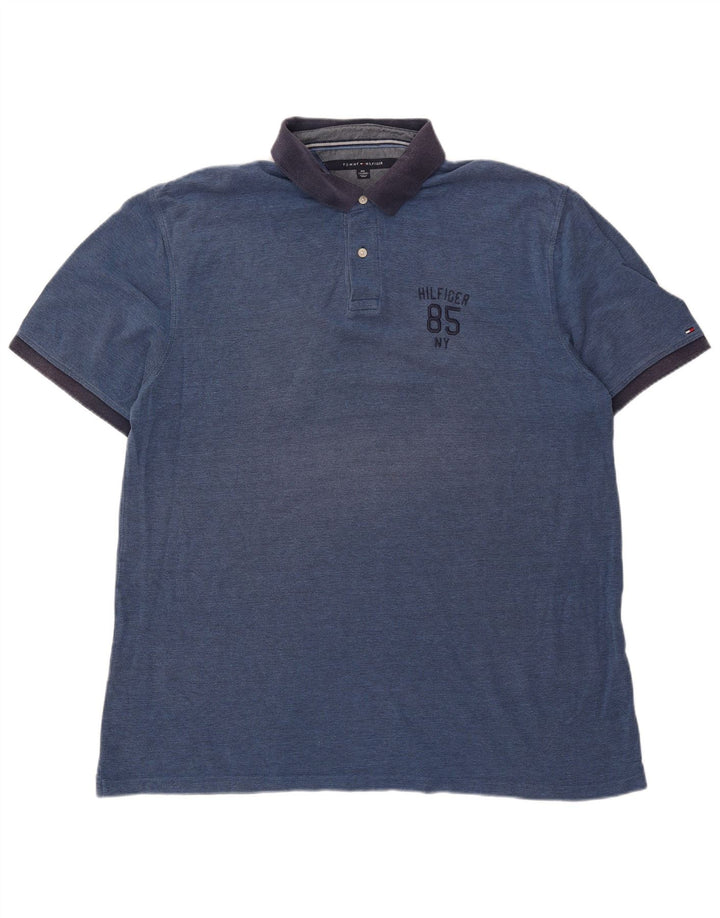 Tommy Hilfiger Mens Rugby Polo Shirt 2XL Blue