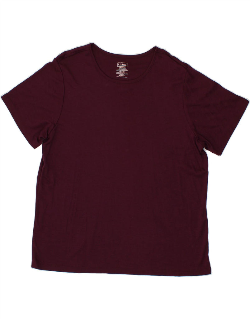 L.L.BEAN Womens T-Shirt Top UK 18 XL Purple Cotton Vintage L.L.Bean and Second-Hand L.L.Bean from Messina Hembry 