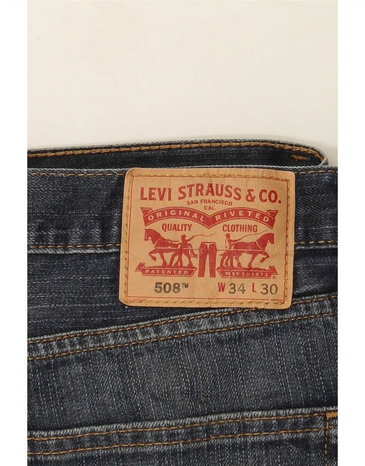 Levi's Mens 508 Straight Jeans W34 L30 Blue