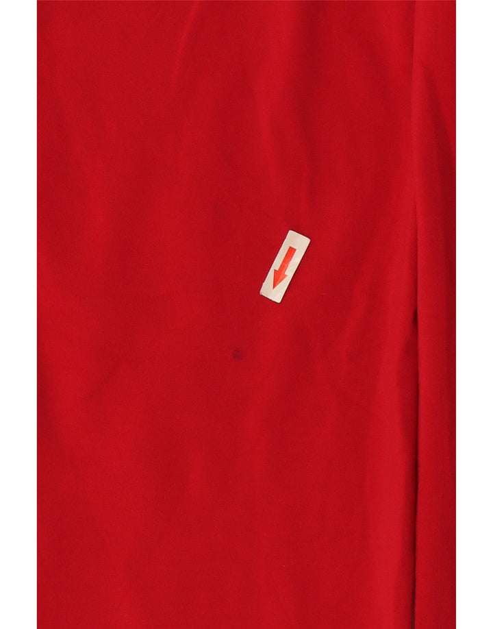 Reebok Womens Tracksuit Trousers UK 12 Medium Red Nylon
